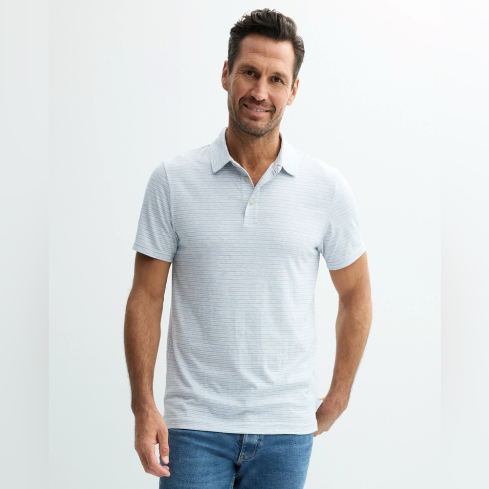 Sonoma Goods For Life® The Super Soft Polo Grey Striped